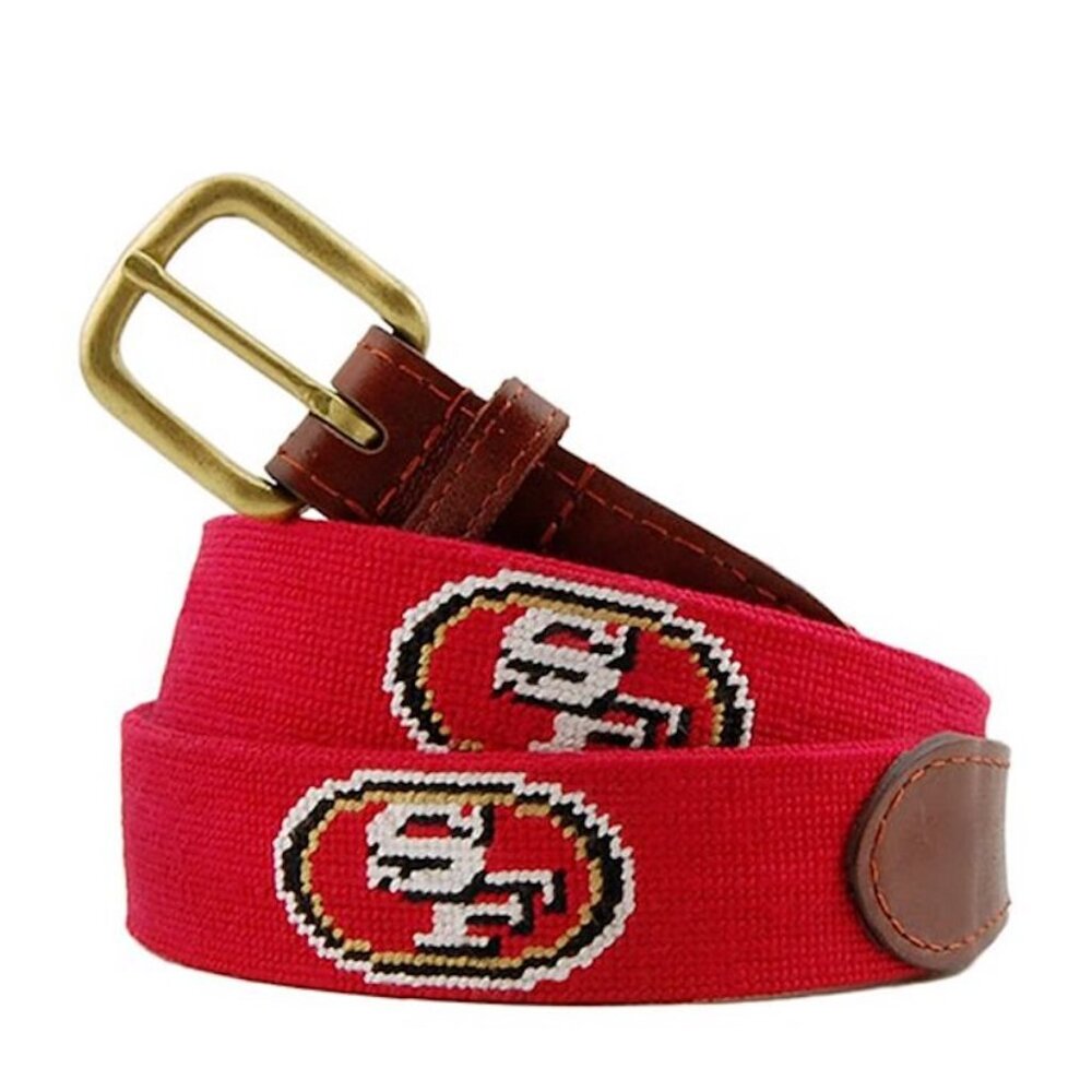 Smathers & Branson San Francisco 49ers Needlepoint Belt